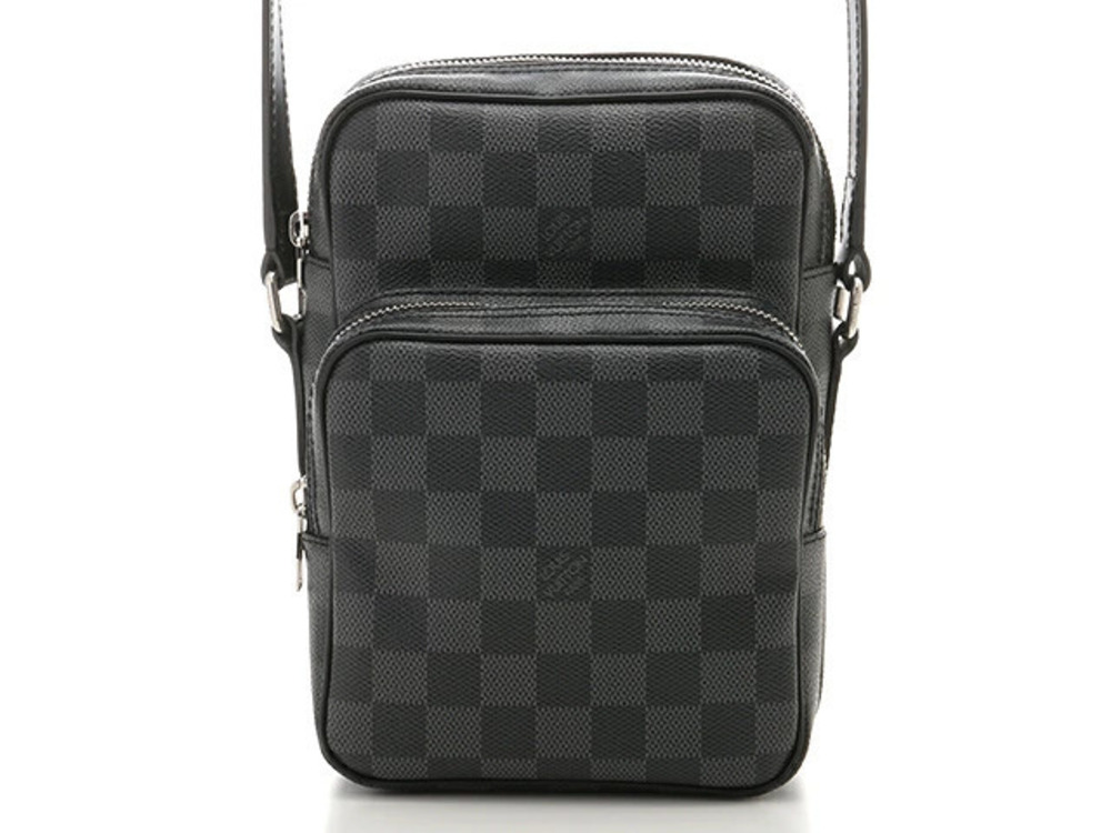 LOUIS VUITTON Bag Rem Shoulder Damier Graphite Black